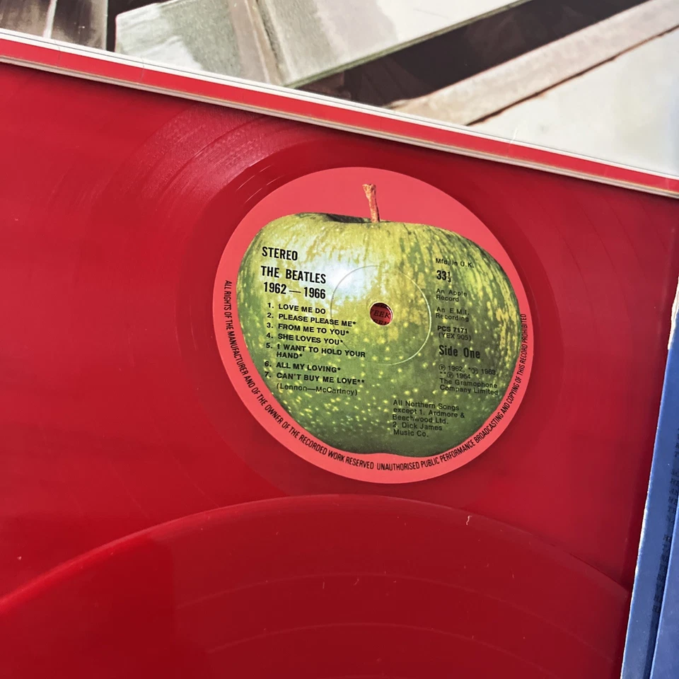 The Beatles-1962-1966 & 1967-1970 1978 UK *Red & Blue Vinyl* w/Hype Stickers EX - Image 4 of 4