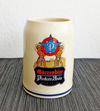 German collectible ceramic beer stein historical logo with two children (0,5 L)