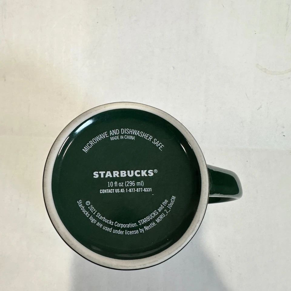 Taza de café Starbucks, 10 fl oz, patrón de camuflaje verde, taza de cerámica Foto 4 de 4
