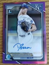 2024 Bowman Draft 1st Bowman Chrome Drew Beam Auto #CPA-DB Purple /250 - Royals