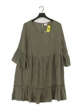 kaffe A-Line Midi Dress XL in Green