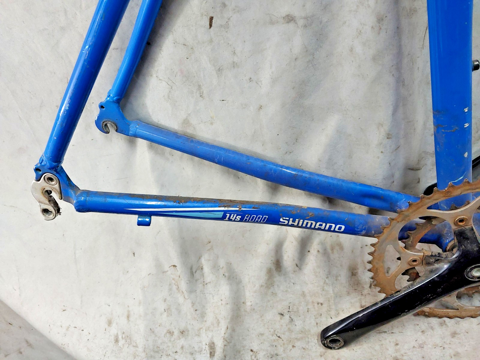 Set telaio bici da strada 79' Trek 412 XS 49 cm tange acciaio agganciato made in USA pendolare ~ foto 4