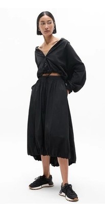 Athleta NWT L Large Trade Winds Maxi Skirt BlacK #757009