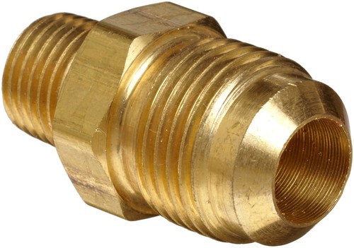 Anderson Metals - 54048-1006 Brass 5/8" Flare x 3/8" NPT Male, Copper 