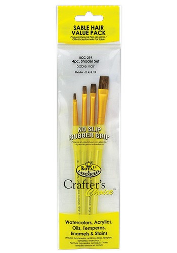 Royal & Langnickel : 4Pc Natural Hair Shader Brush Set