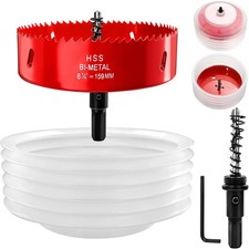 6 1/4 Inch Hole Saw for Recessed Lights with Dust Bowl,Bi-Metal Construction ...