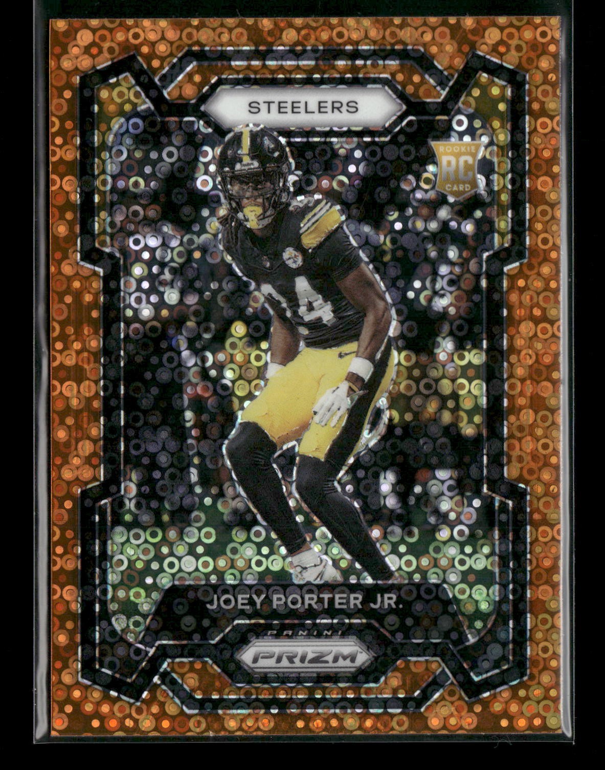 2023 Prizm ORANGE DISCO #386 Joey Porter Jr. Pittsburgh Steelers