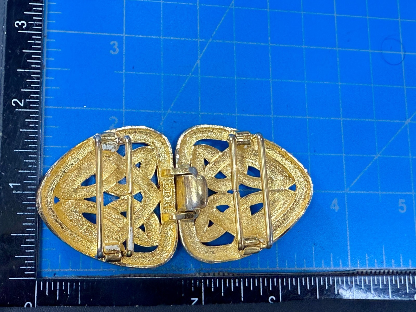 Celtic Knotted Interlocking Two Piece Vintage Gol… - image 3