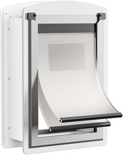 Cat Door for Wall, Energy Efficient Door with Steel Frame, Telescoping Tunnel S