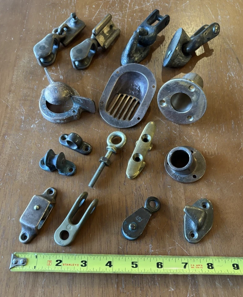 Винтажный Wilcox Crittenden Лодочный Док Латунь Бронза Морское Оборудование Лот Запчастей WC - Изображение 3 из 4