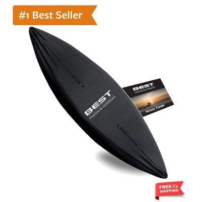 Black Kayak Cover with Adjustable Drawstring - Perfect for All Seasons