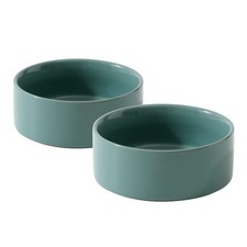 Ceramic Set of 2 Cat Bowls Food and Water Bowls for Cats Kitty 2pcs Cat Dishe...