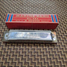 Hohner Marine Band Harmonica #364 Key of G - 12 Hole w/Box