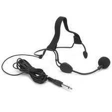 Dynamic Headset Microphone, 6.35MM Jack Headband Headset Microphone Earhook M...