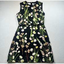 Victoria Beckham for Target Shift Dress Womens Small Black Floral Mini