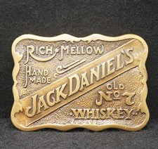 WC05160 NOS VINTAGE 1970s RICH MELLOW  JACK DANIEL'S NO.7 WHISKEY  BUCKLE