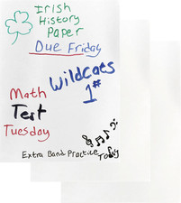 8 Pack White Flexible Roll up Dry Erase Magnet Sheets - Large 12 Inch X9 Inch