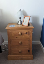 Rustic Pine Beside Cabinet - 3 drawer
