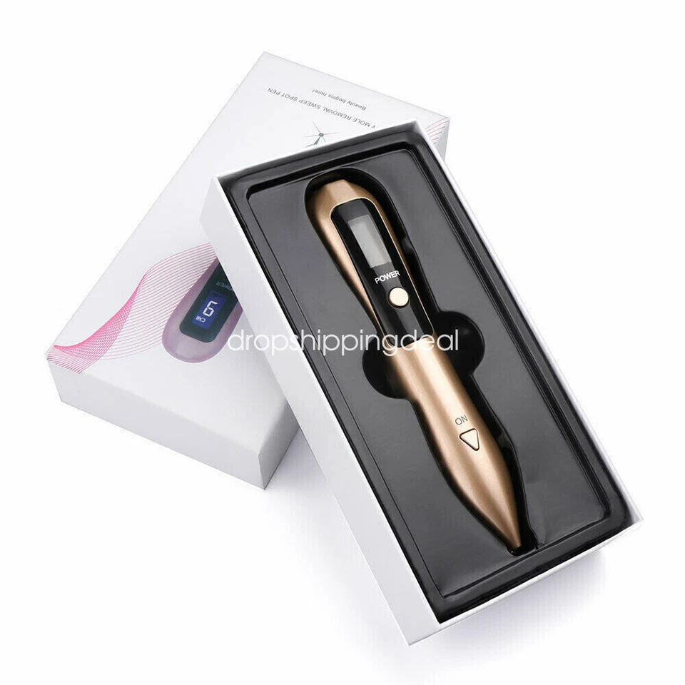 LCD Laser Plasma Pen 9 level Mole Freckle Wart Removal Dark Spot Remover USB US - Image 2 of 4