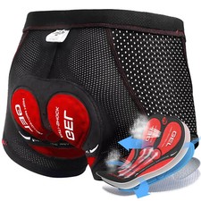 Men's Cycling Shorts Breathable Mesh Gel Pad Shockproof MTB Bike Cycling Shorts