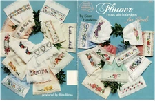 FLOWER  CROSS STITCH DESIGNS ASN LEAFLET