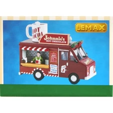 Lemax Johnnie's Hot Chocolate Cocoa Red Truck Carnival Park Sidewalk Stand