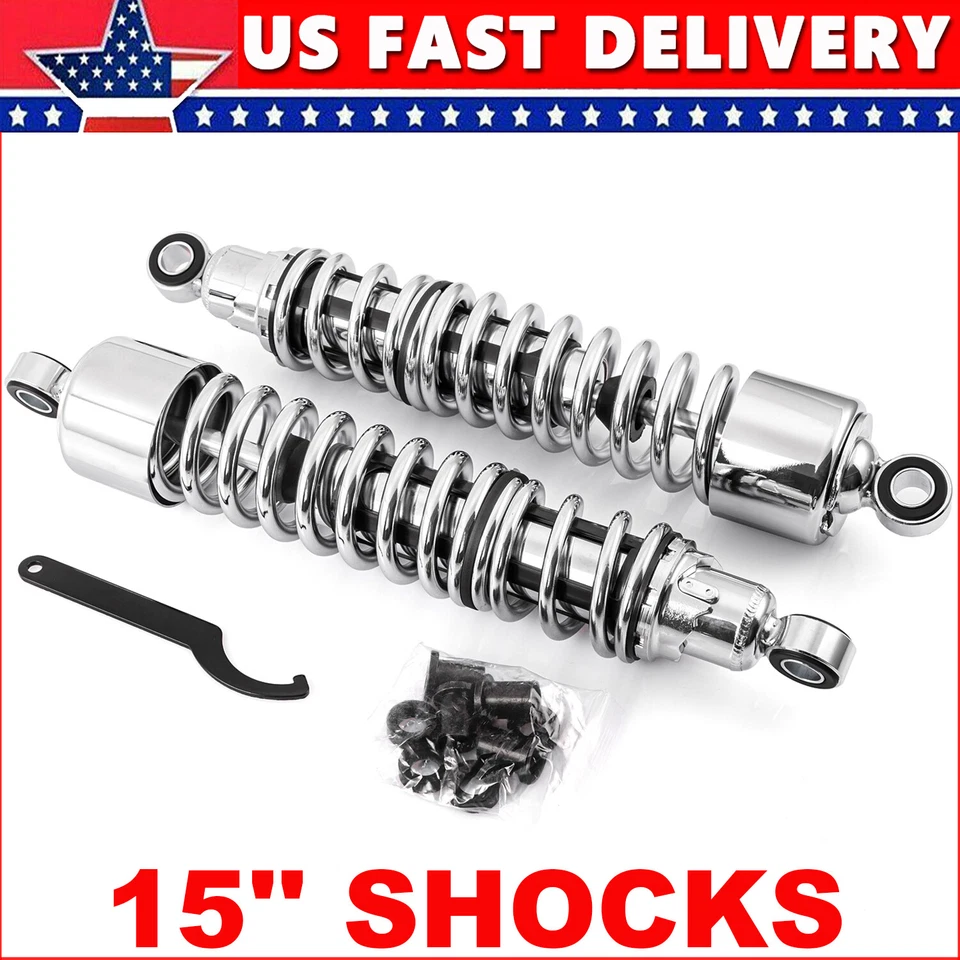 for Yamaha TT500 1976-1981 XT500 1976-1979 15" Heavy Duty Rear Shocks Absorbers Foto 2 de 4