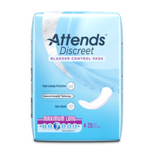 Attends Bladder Control Pad Discreet Moderate Absorbency Female CS/200