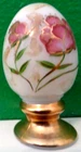 Fenton Floral Art Glass Pedestal Hand Painted Egg Signed Easter Paper Weight