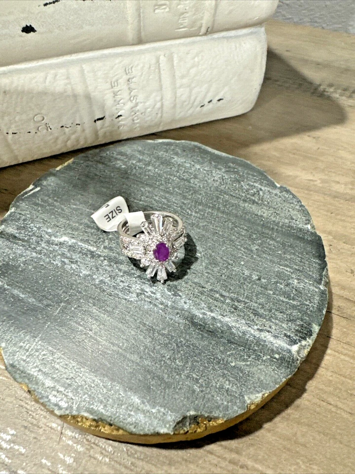 Anillo Bomb Party: Colección Linfoma, RBP6339 "Una vida por la que vale la pena luchar" - Talla 5 Foto 2 de 4