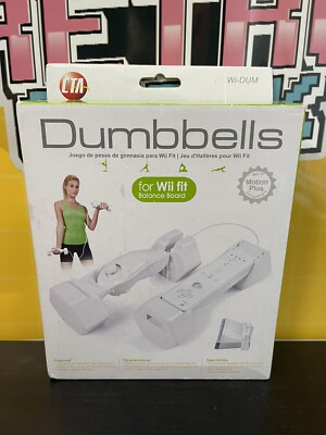 New CTA Dumbbells for Wii Fit Balance Board Compatible w/Wii Motion Plus Sealed