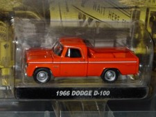 GREENLIGHT 1966 DODGE D-100 CLASSIC PICKUP TRUCK -Orange, MIP