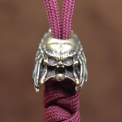 Alien Beast Face Iron Warrior Knife Bead Handmade Woven Paracord Lanyard DIY - Picture 2 of 26
