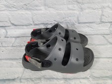 Crocs Classic All-Terrain Sandal Grey Size J2 Double Strap