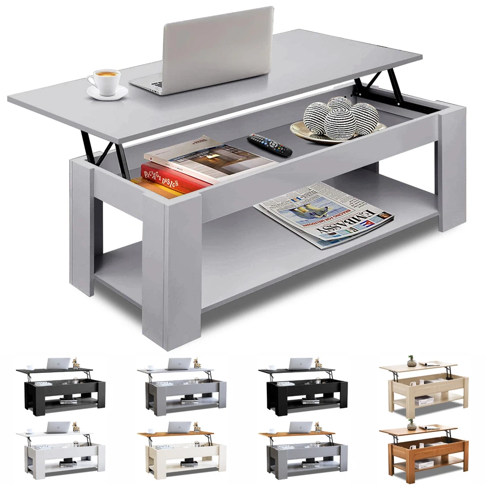 Wooden Coffee Table With Storage Lift Up Living Room Table Home Furniture