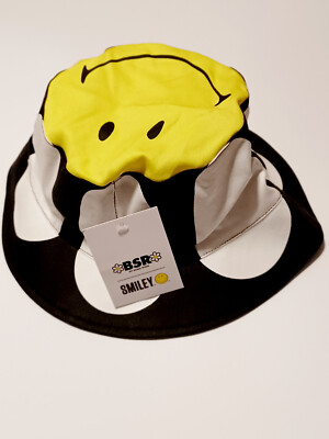 ?HOST PICK?Smiley x By Samii Ryan Caution Smiles Cotton Bucket Hat, Blk/Pnk, NWT BSR Smiley X Sami Ryan Bucket Hat Black / Pink Flower  main image 4