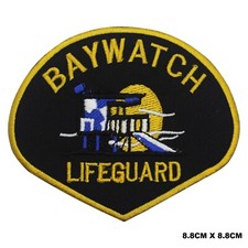 Parche bordado para ropa Baywatch logotipo salvavidas planchar/coser