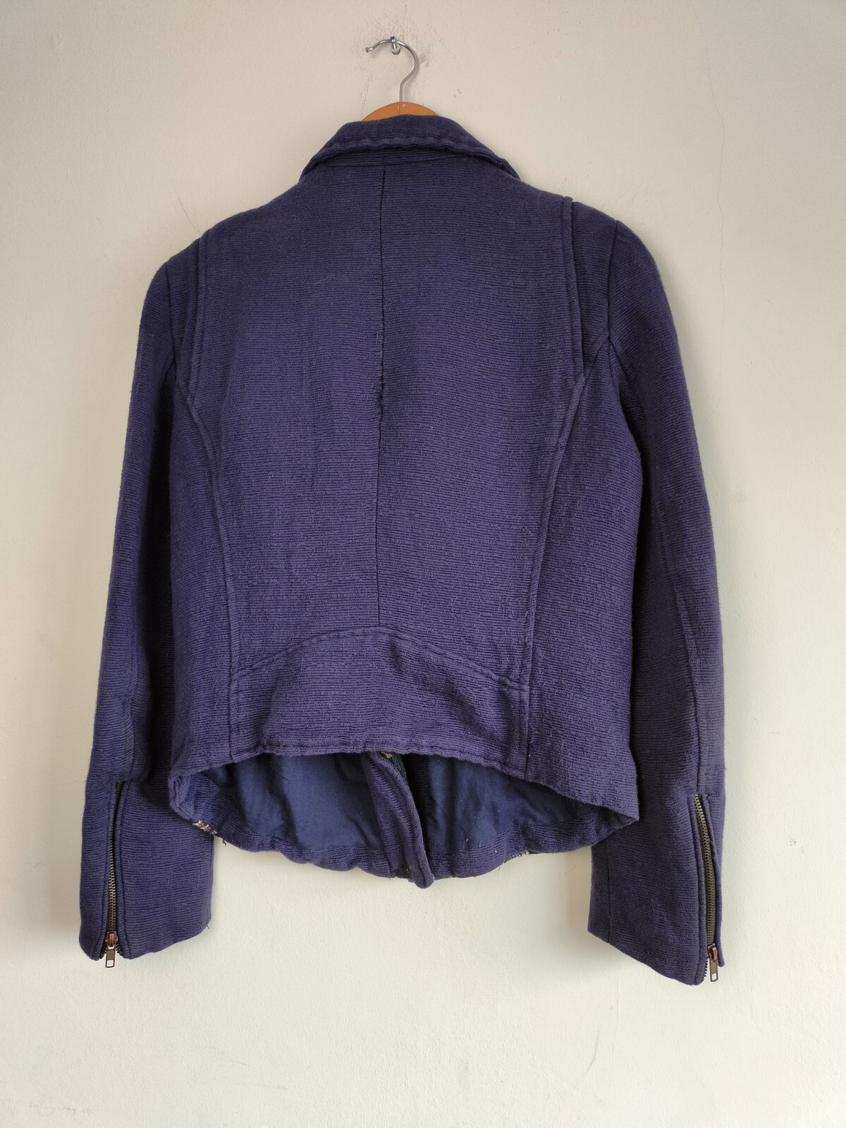 Zara Basic Purple Aztec Full Zip Collared Blazer … - image 8