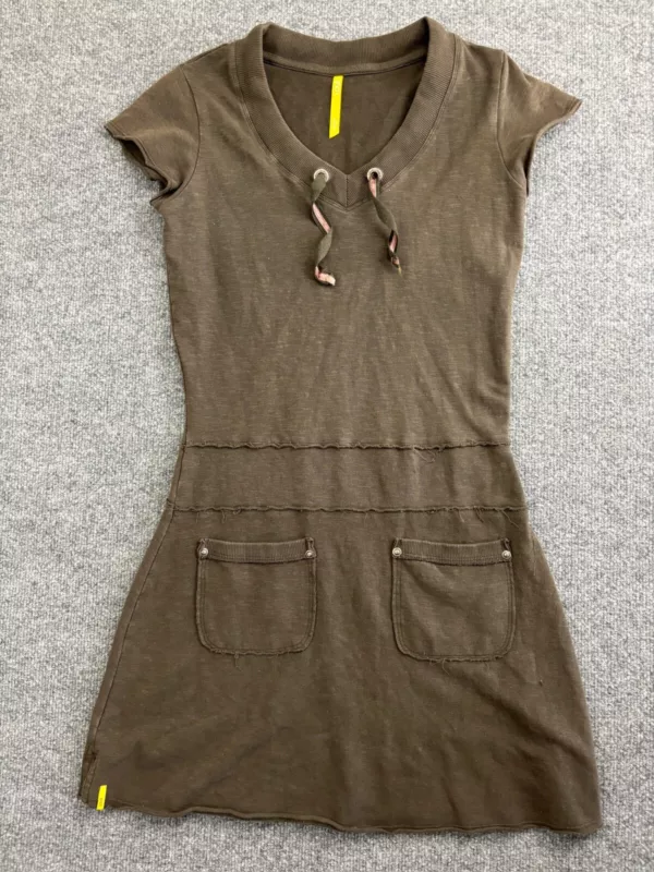 lole dress short sleeve v neck pockets stretch sweatshirt