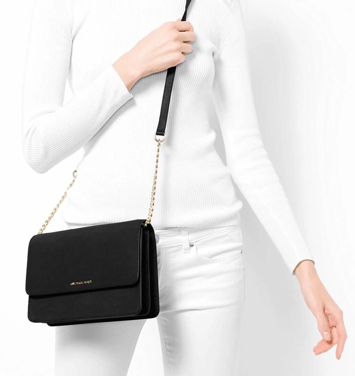 Daniela Large Saffiano Leather Crossbody Bag