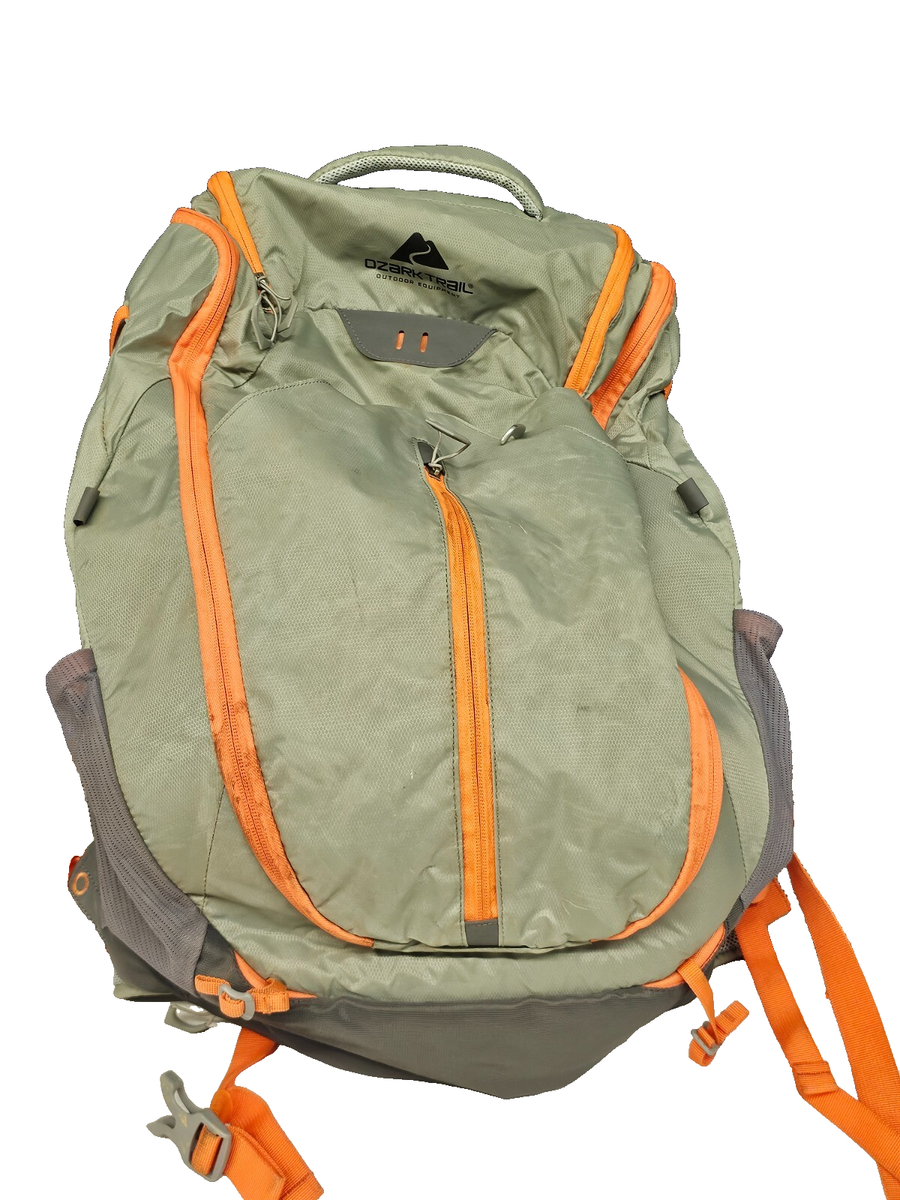 OZARK 40L Trail Backpack Camping Hiking Lightweight Outdoor Bag Grey Orange