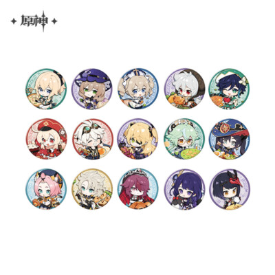 miHoYo Genshin Impact Badge Delicious Party Cute Emblem Official Goods Genuine