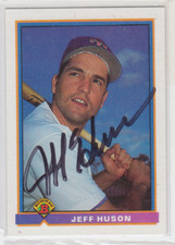 Autographed 1991 Bowman Jeff Huson - Rangers