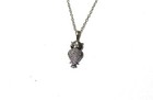 New 925 Sterling Silver .06ct diamond Owl pendant necklace 2.1g  18" unique — photo 3