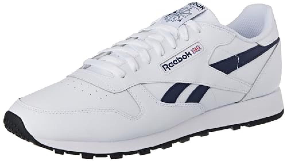 (TG. 50 EU) Reebok Classic Leather, Scarpe da Ginnastica Donna, Ftwwht Vecnav Cb