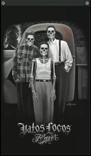 DGA HOMIES BANNERS VATOS LOCOS 3" x 5" BRAND NEW BANNER BLOOD IN BLOOD OUT