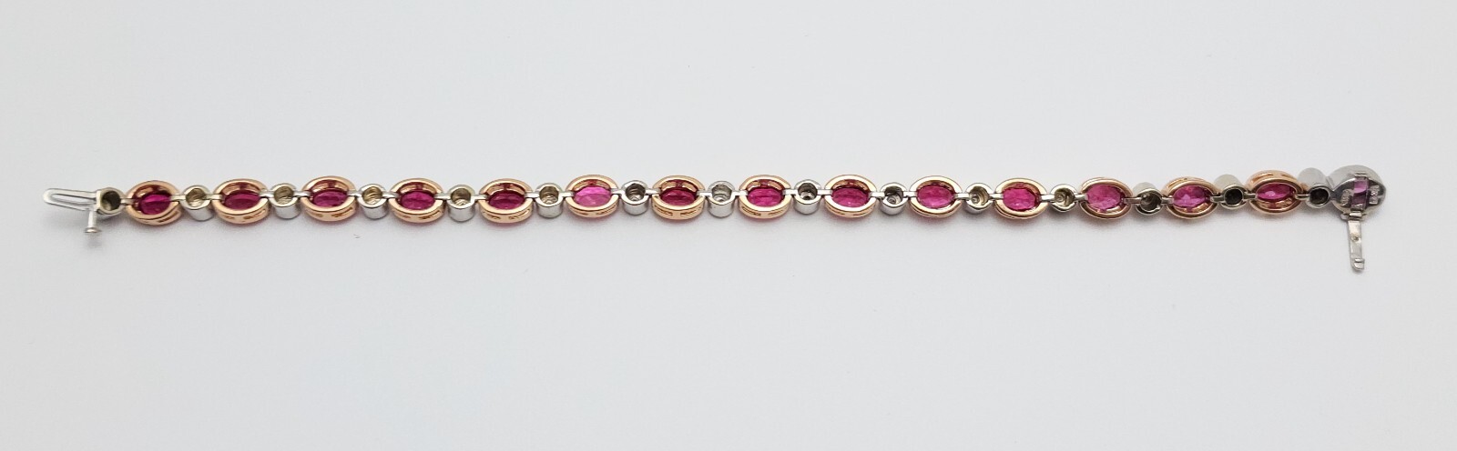 14K Solid Two Tone Multi Color Gold Ruby & Diamon… - image 20