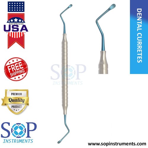 Dental Surgical Lucas Curette Small Non Serrated 3mm BLUE by SOP ...