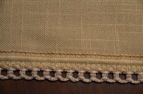 Vintage Alte Tischdecke in Sternform mit Häkelborte - Bild 5 von 6