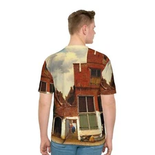 Jan Vermeer The Little Street Het Straatje Men T-shirt Baroque Fine Art Painting